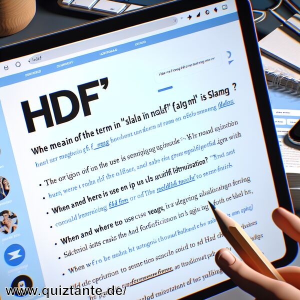 Was heißt hdf » Bedeutung des Begriffs im Slang