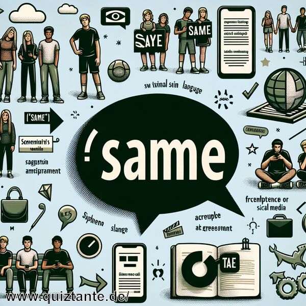 Was heißt same Jugendsprache » Zustimmung oder ähnliche Meinung