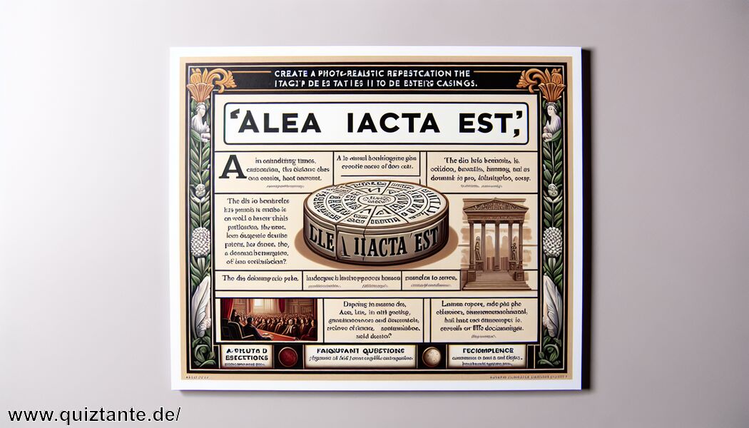 Verwendung in Literatur und Theater - alea iacta est Bedeutung » Das Würfel sind gefallen erklärt